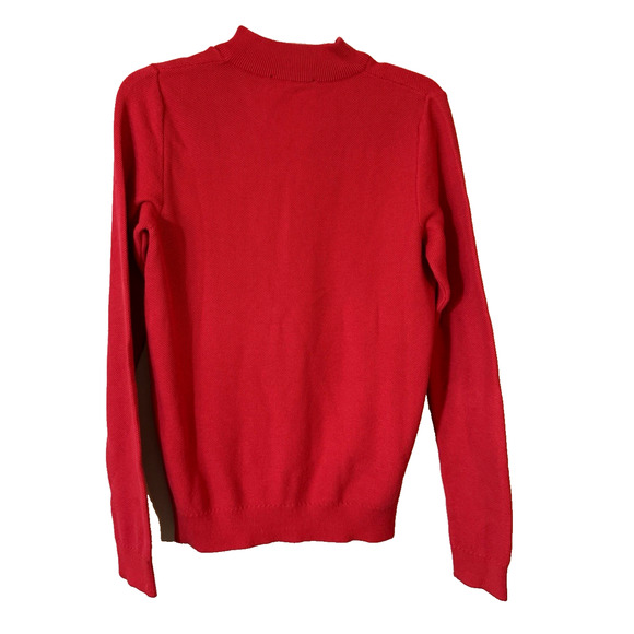 Vineyard Vines Quarter Zip Pullover Red Waffle Knit Cotton Sweater Men's Large - Picture 7 of 8